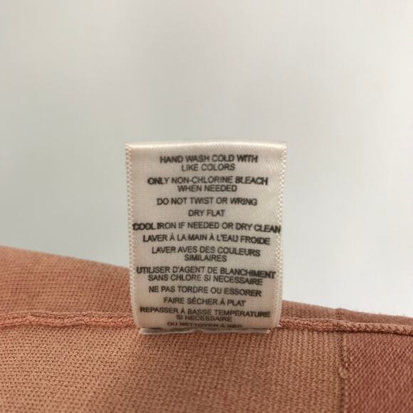 A.L.C. Shana Thong Back Bodysuit XS Sweetheart Neck Ponte Knit Rose Pink - Picture 8 of 8